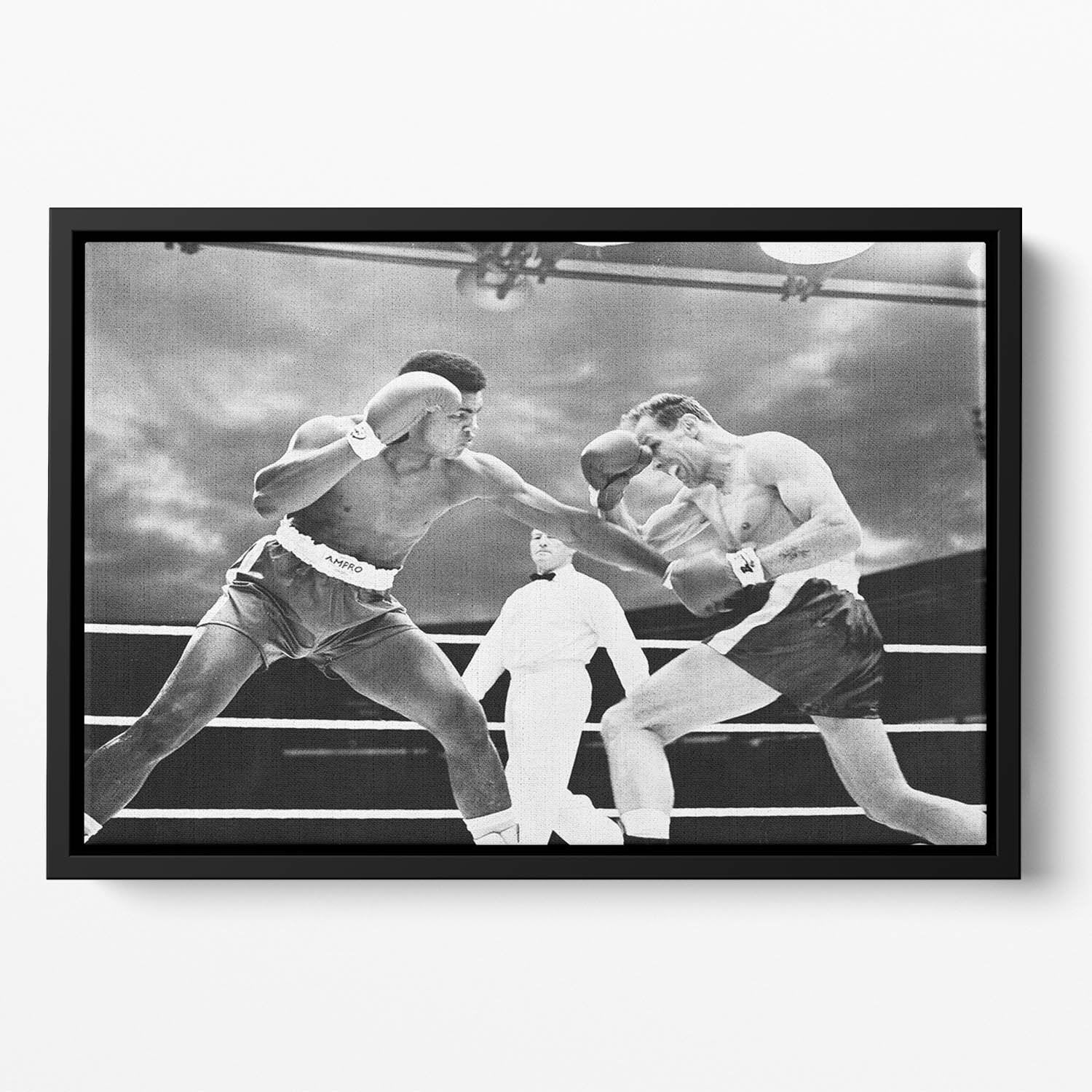 Muhammad Ali v Henry Cooper Floating Framed Canvas