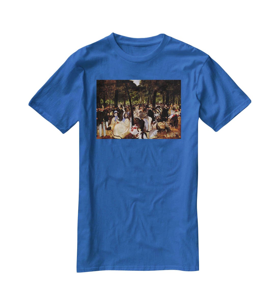 Music in Tuilerie Garden by Manet T-Shirt - Canvas Art Rocks - 2