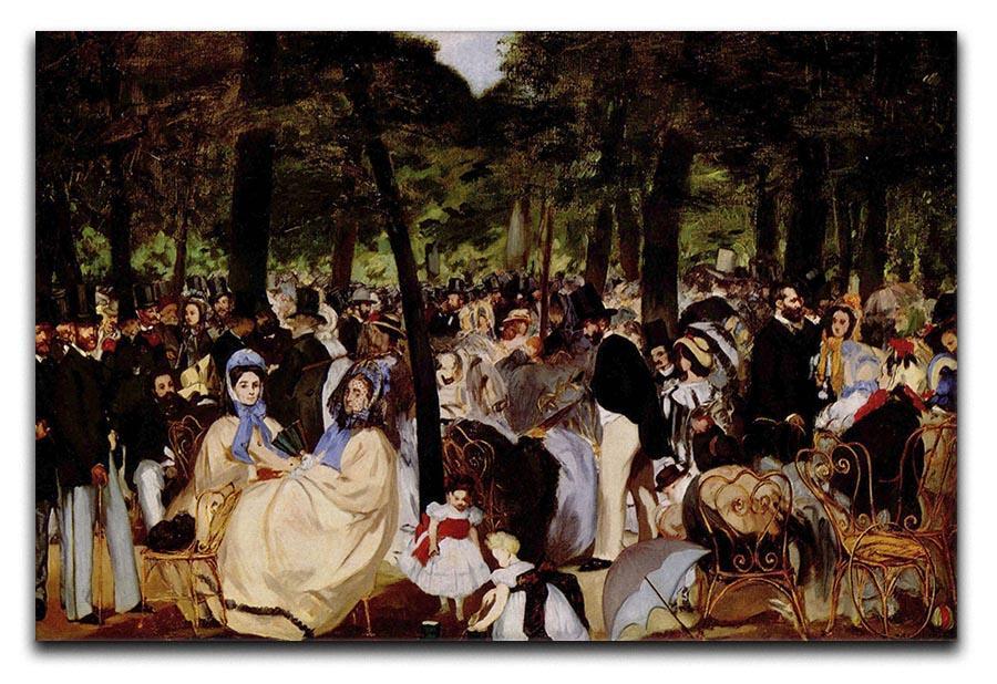 Music in Tuilerie Garden by Manet Canvas Print or Poster  - Canvas Art Rocks - 1