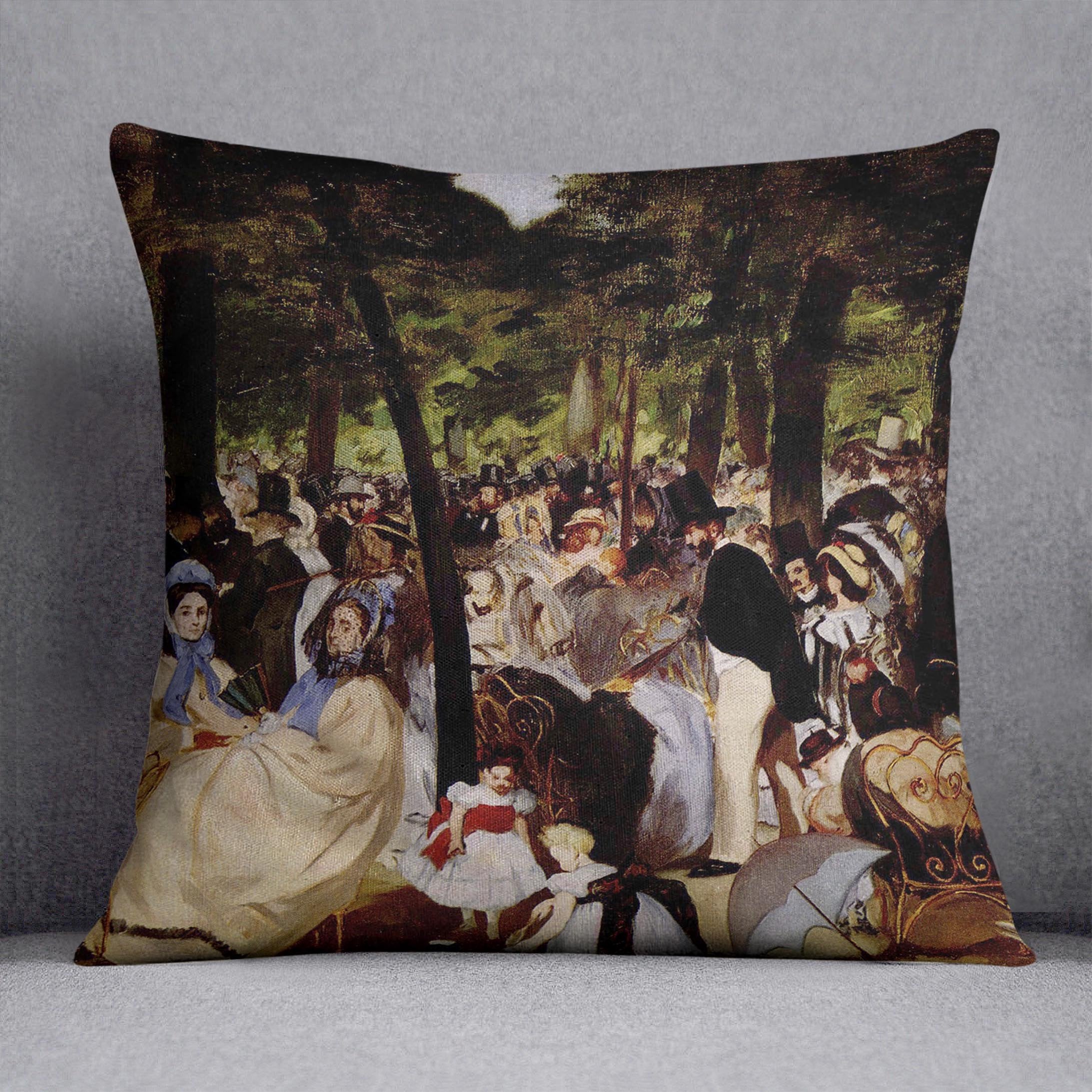 Music in Tuilerie Garden by Manet Throw Pillow