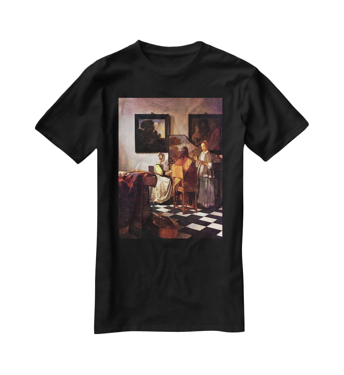 Musical Trio by Vermeer T-Shirt - Canvas Art Rocks - 1