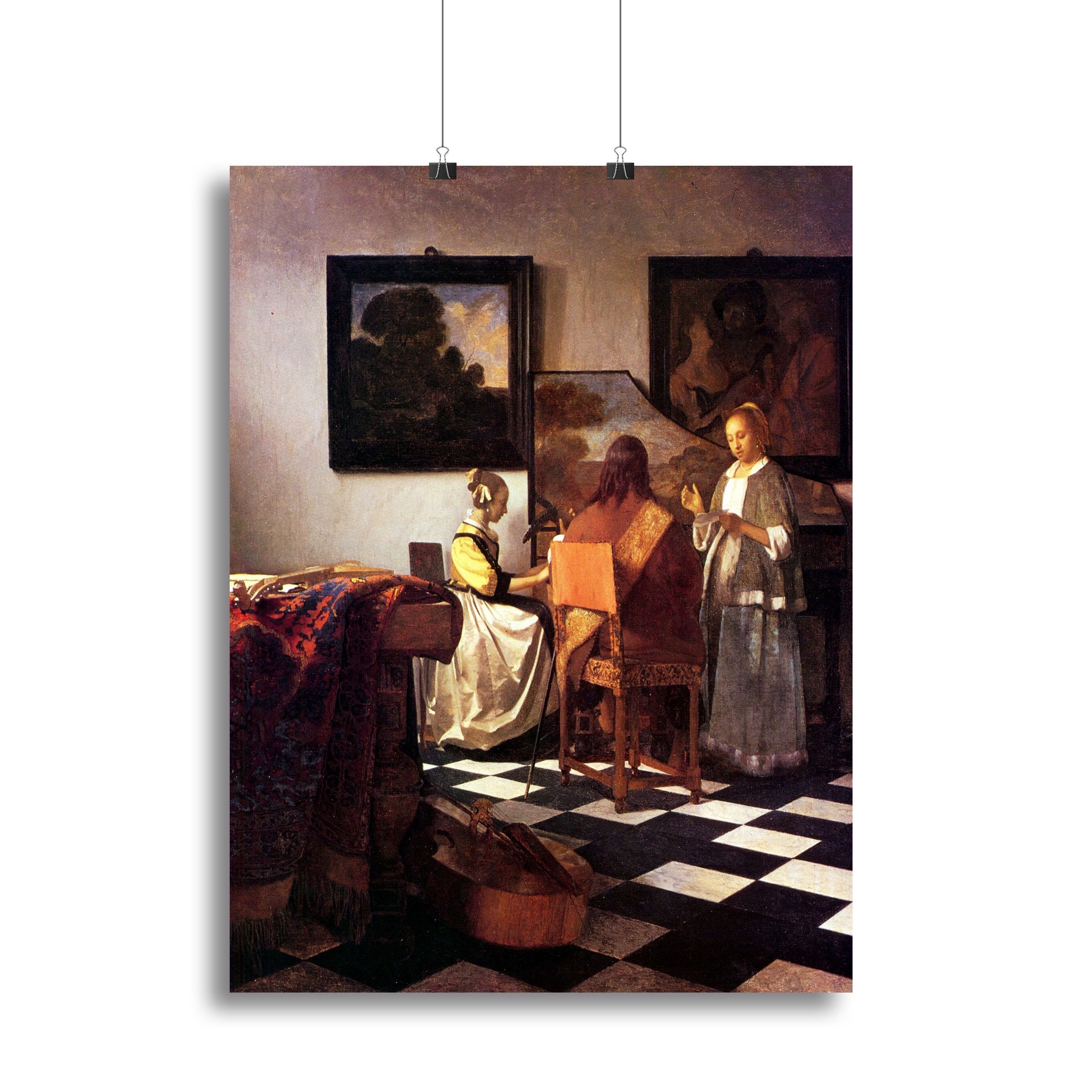 Musical Trio by Vermeer Canvas Print or Poster