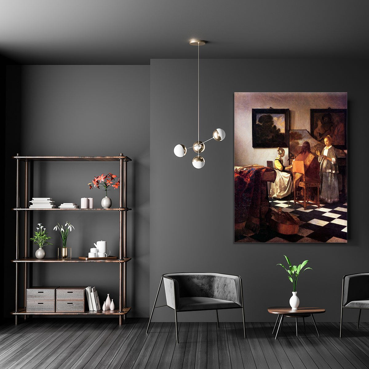 Musical Trio by Vermeer Canvas Print or Poster