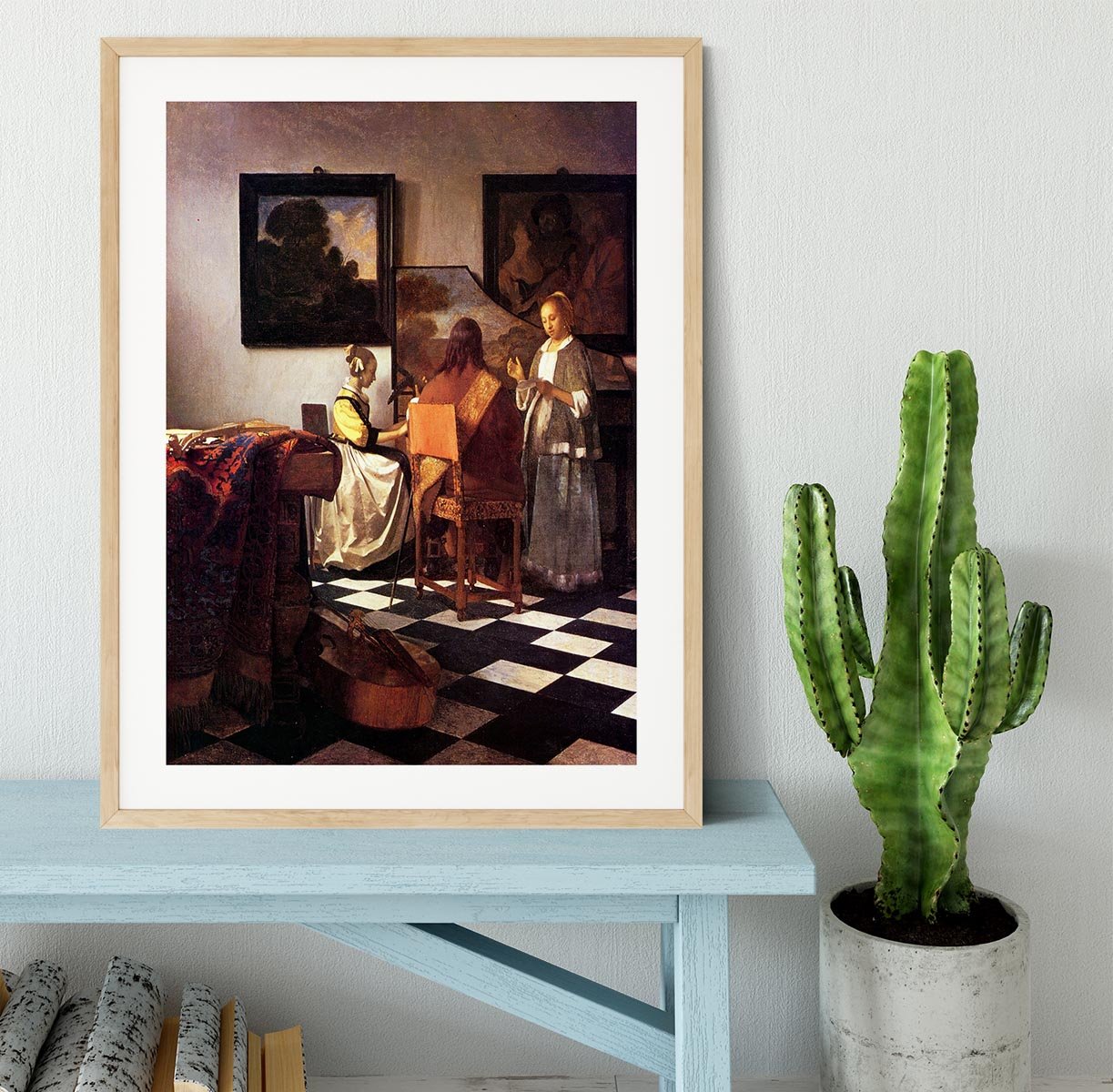 Musical Trio by Vermeer Framed Print - Canvas Art Rocks - 3