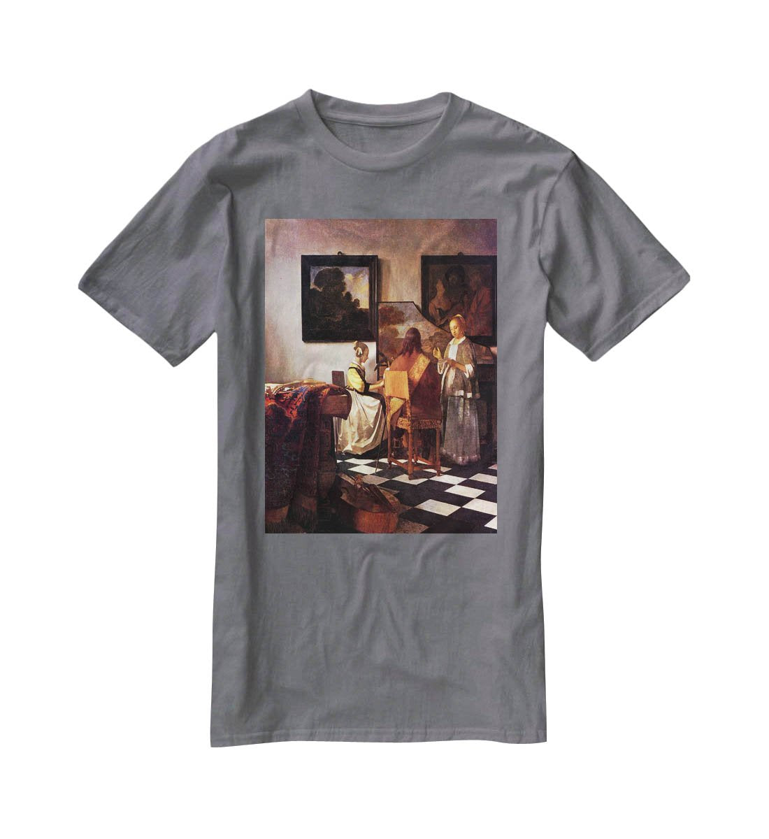 Musical Trio by Vermeer T-Shirt - Canvas Art Rocks - 3