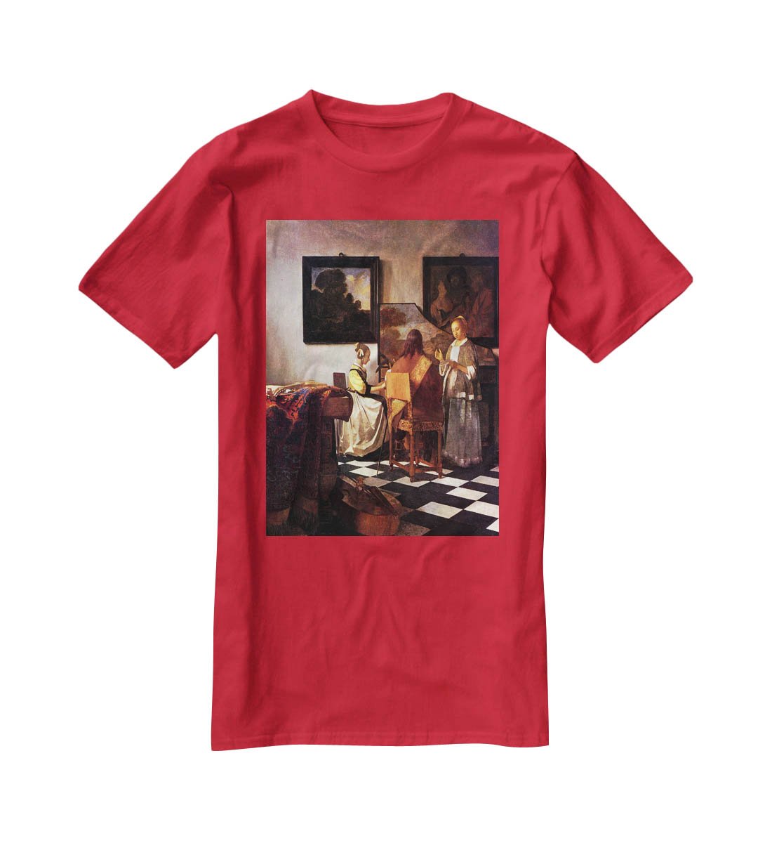 Musical Trio by Vermeer T-Shirt - Canvas Art Rocks - 4