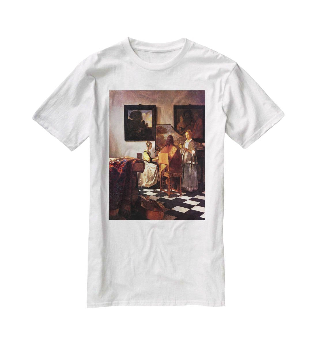 Musical Trio by Vermeer T-Shirt - Canvas Art Rocks - 5