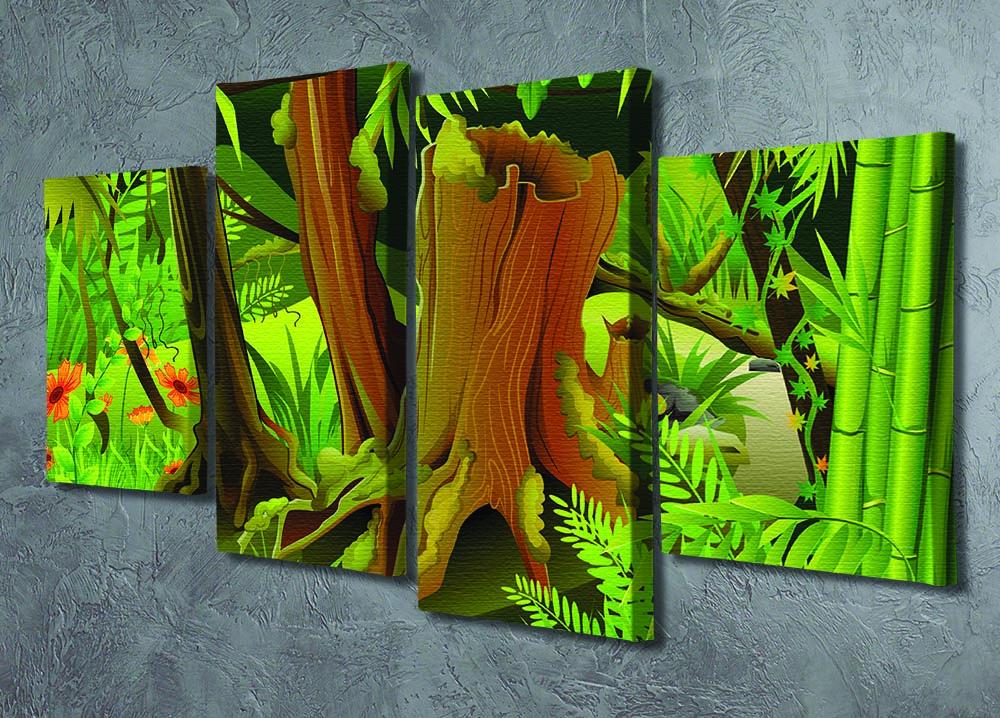 Mystic Jungle 4 Split Panel Canvas - Canvas Art Rocks - 2