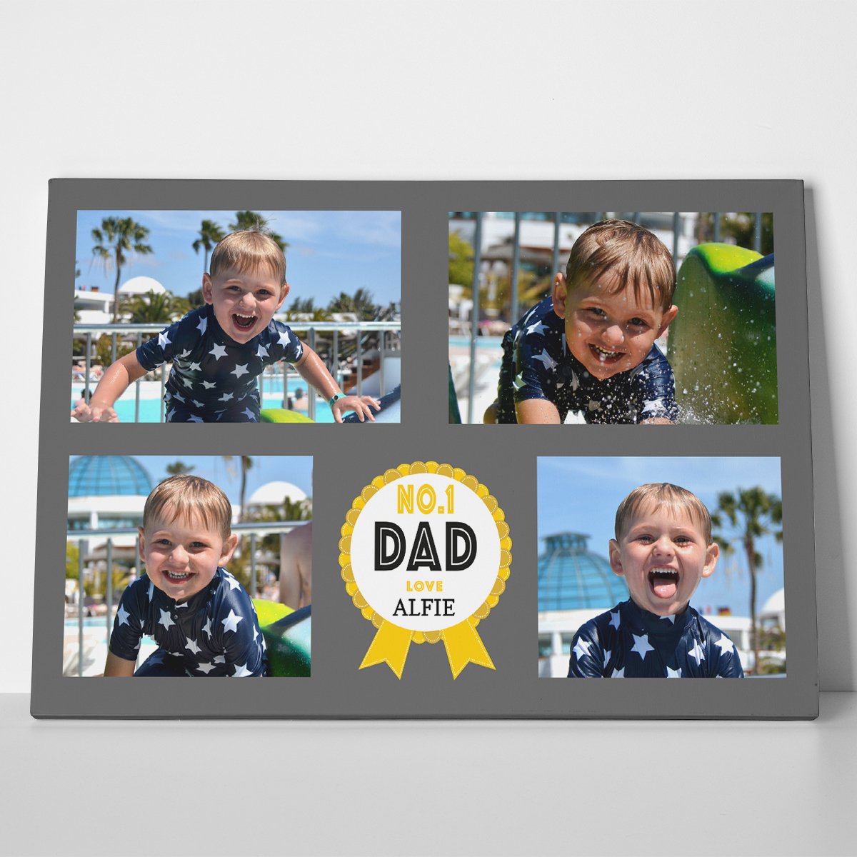 No1 Dad Photo Canvas Print