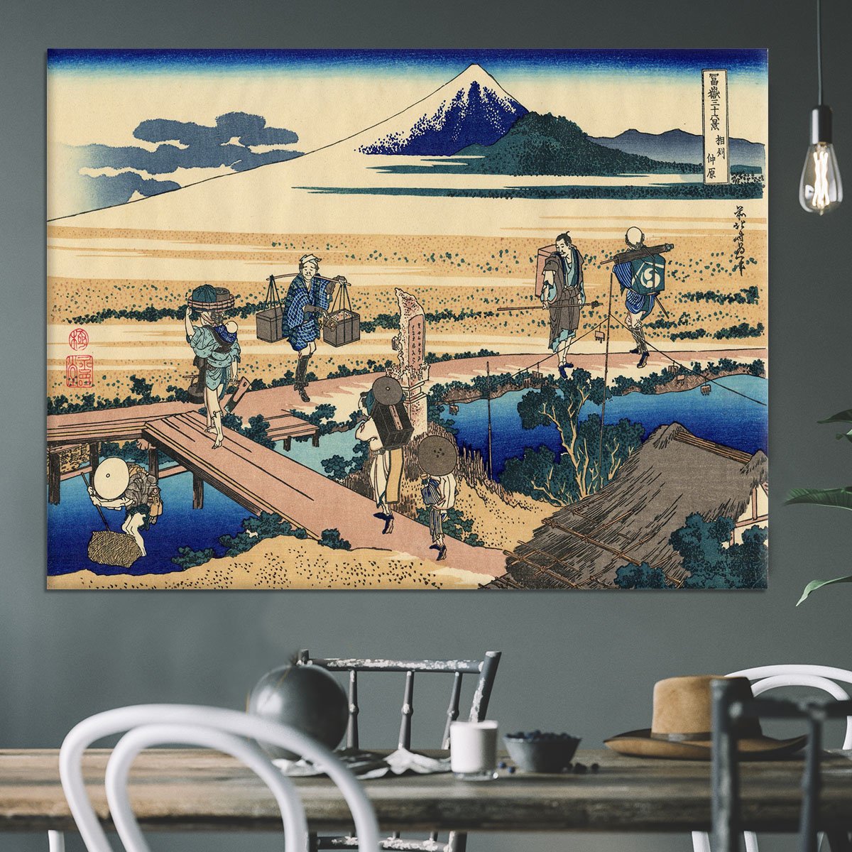 Nakahara in the Sagami province by Hokusai Canvas Print or Poster