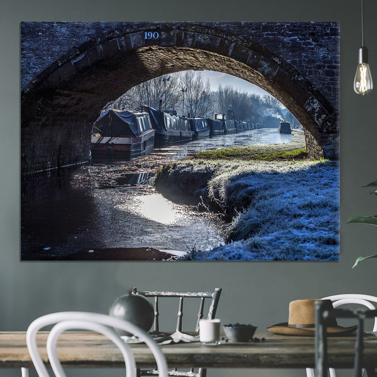 Narrowboats on the Oxford Canal Canvas Print or Poster