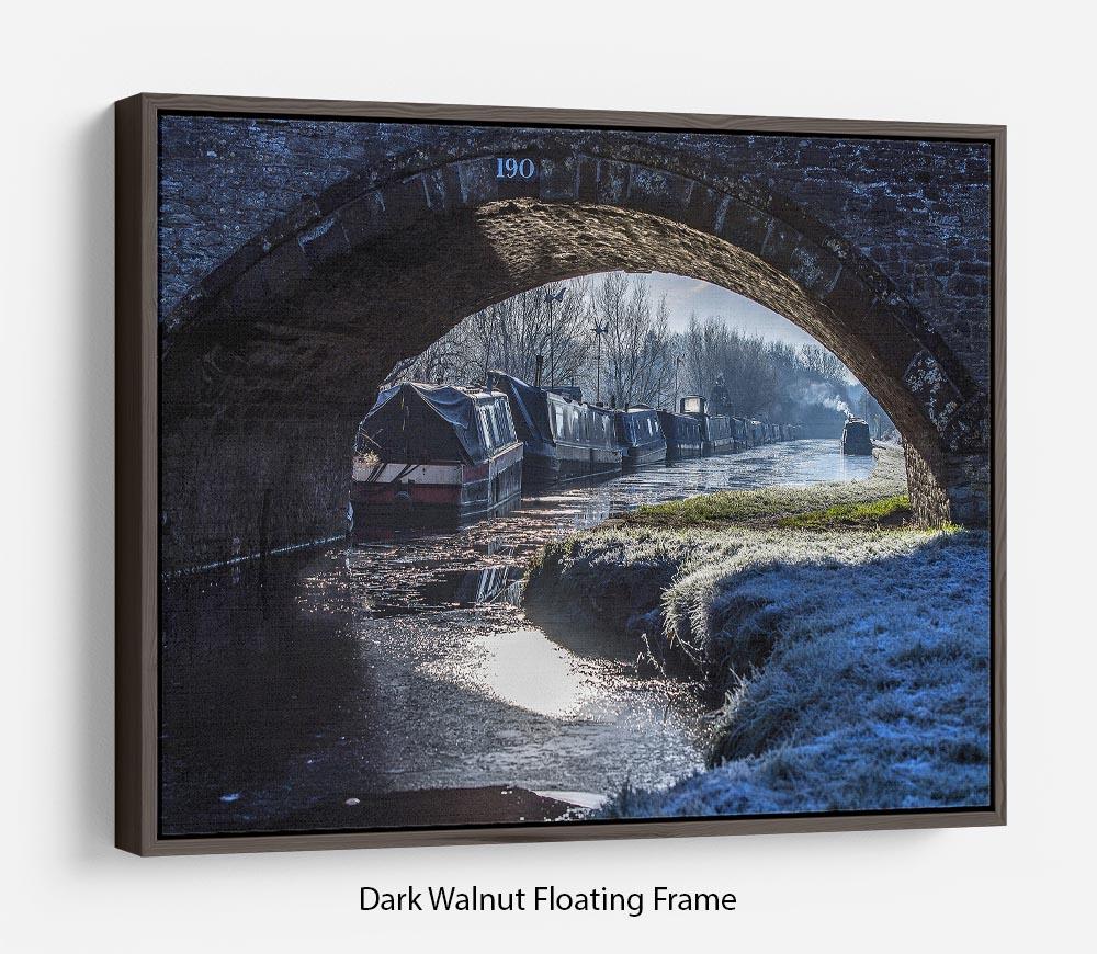 Narrowboats on the Oxford Canal Floating Frame Canvas - Canvas Art Rocks - 5