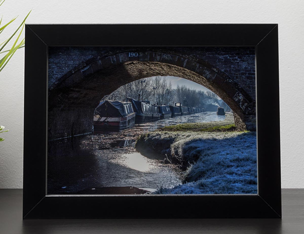 Narrowboats on the Oxford Canal Framed Print - Canvas Art Rocks - 2