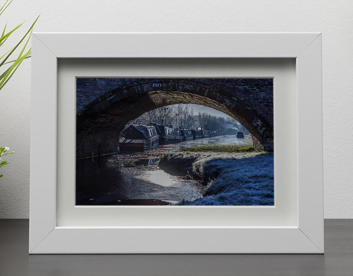 Narrowboats on the Oxford Canal Framed Print - Canvas Art Rocks - 3