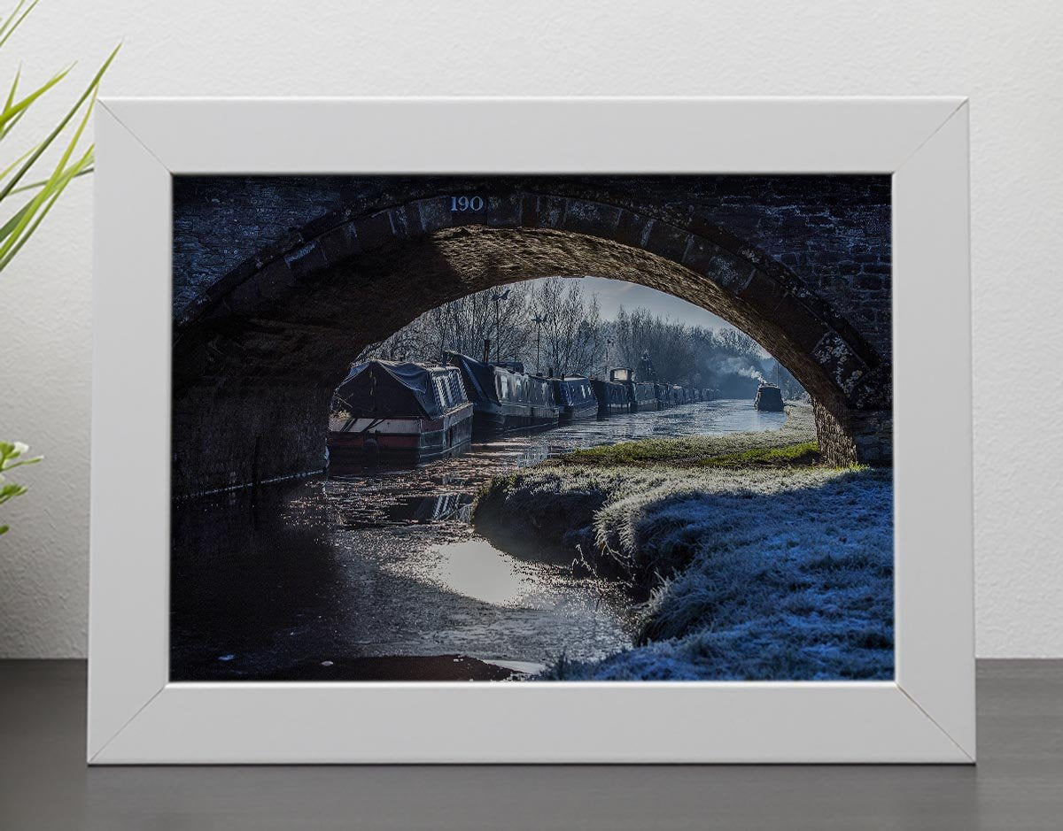 Narrowboats on the Oxford Canal Framed Print - Canvas Art Rocks - 4