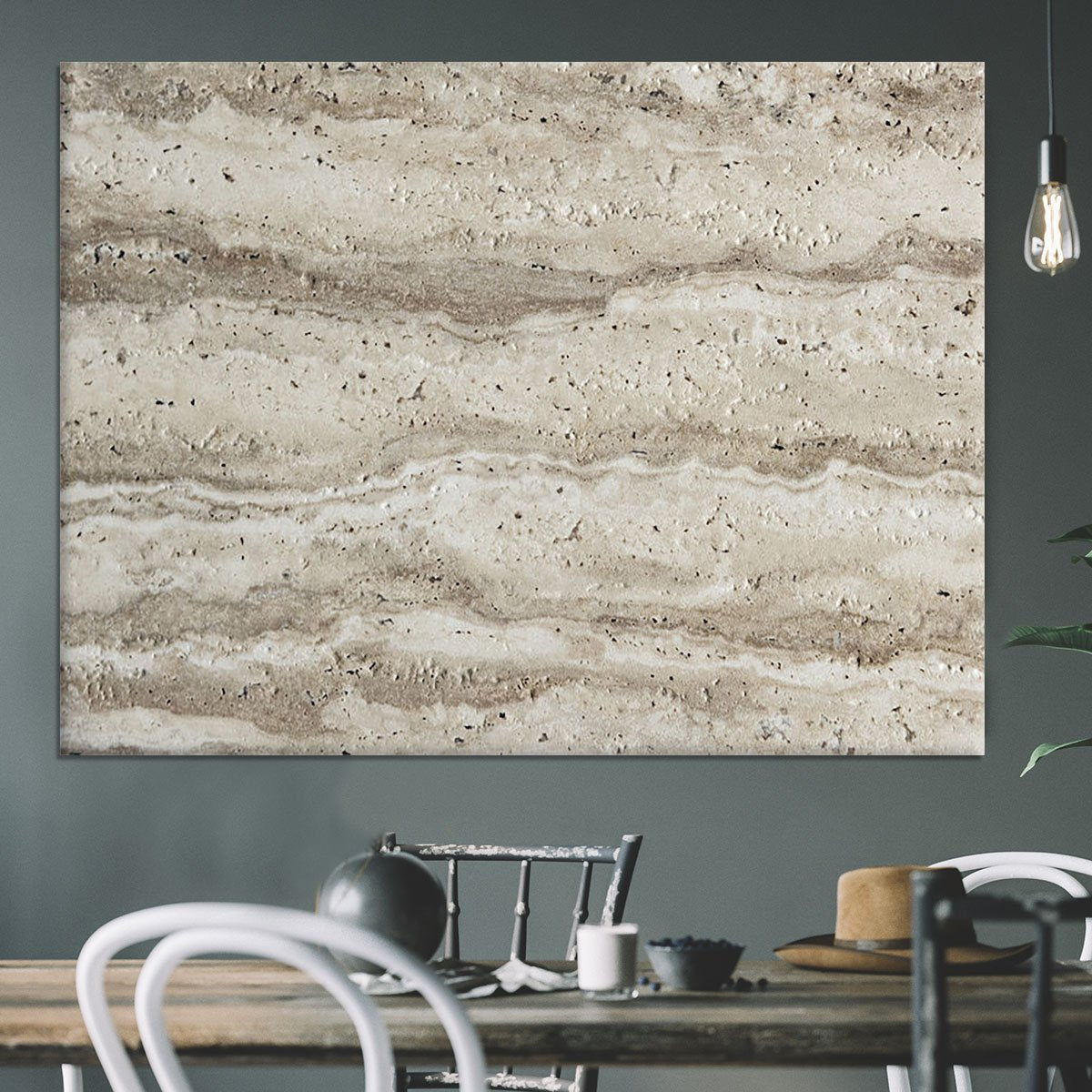 Natural Grey Tetxured Stone Canvas Print or Poster