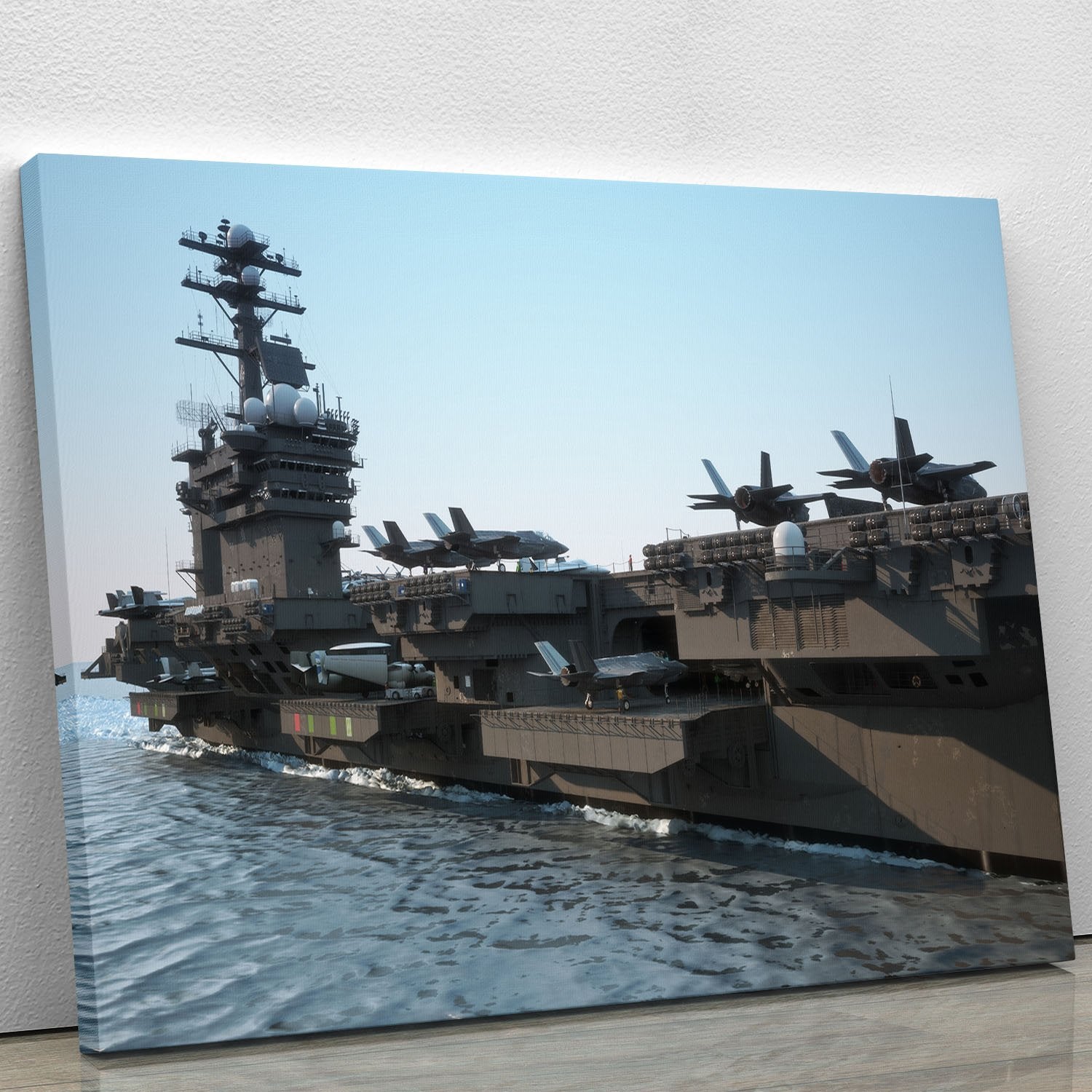 Navy aircraft carrier angled view Canvas Print or Poster