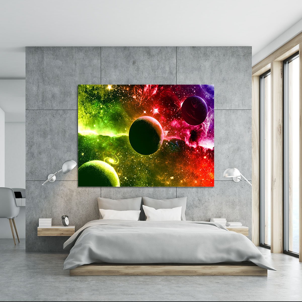 Nebula Stars and Planets Canvas Print or Poster