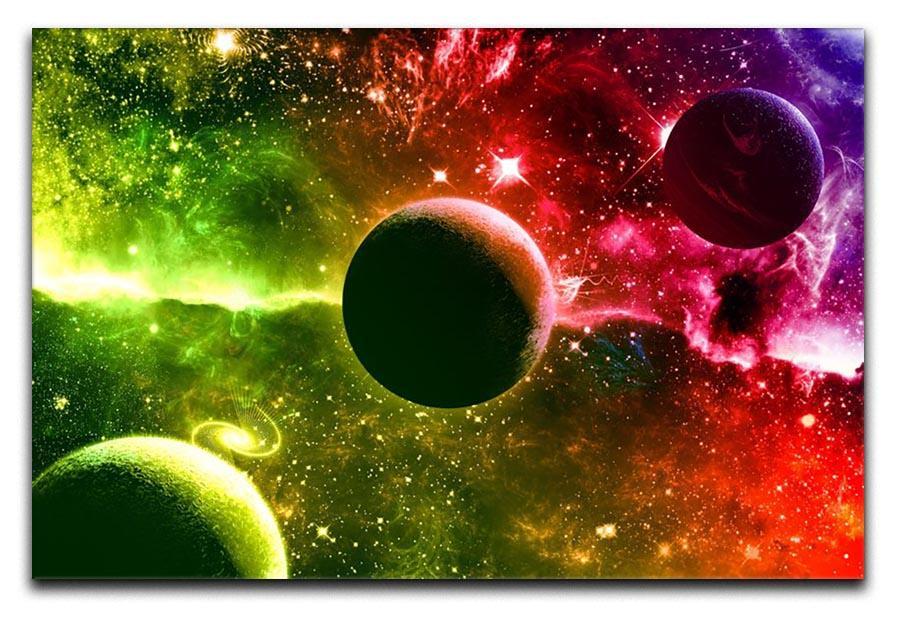 Nebula Stars and Planets Canvas Print or Poster  - Canvas Art Rocks - 1