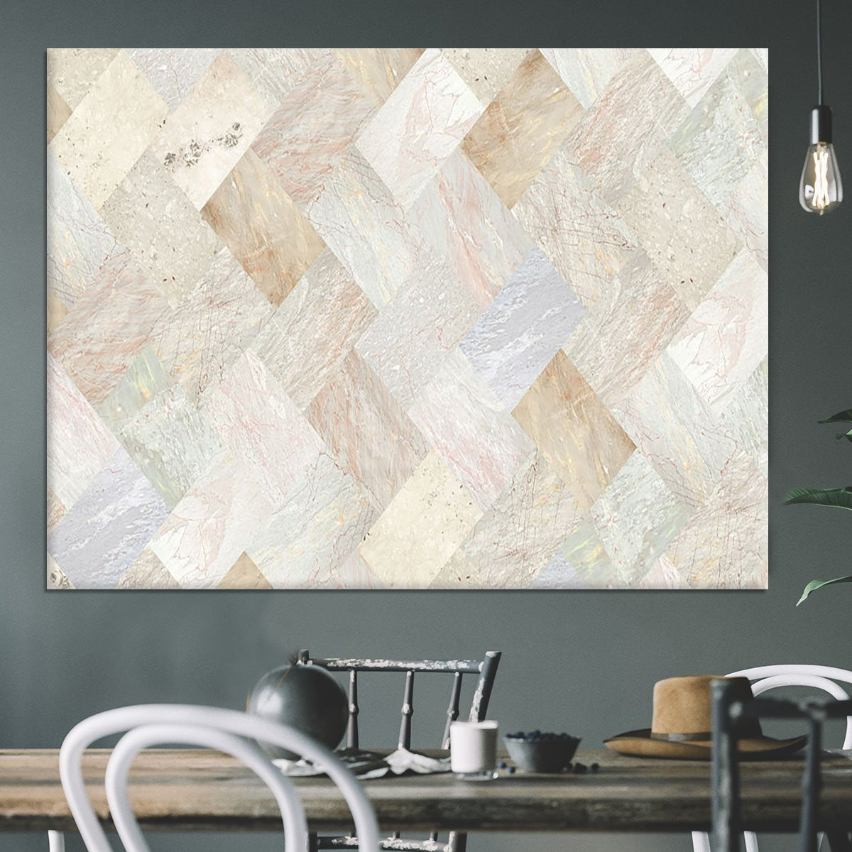 Netural Patterned Marble Canvas Print or Poster