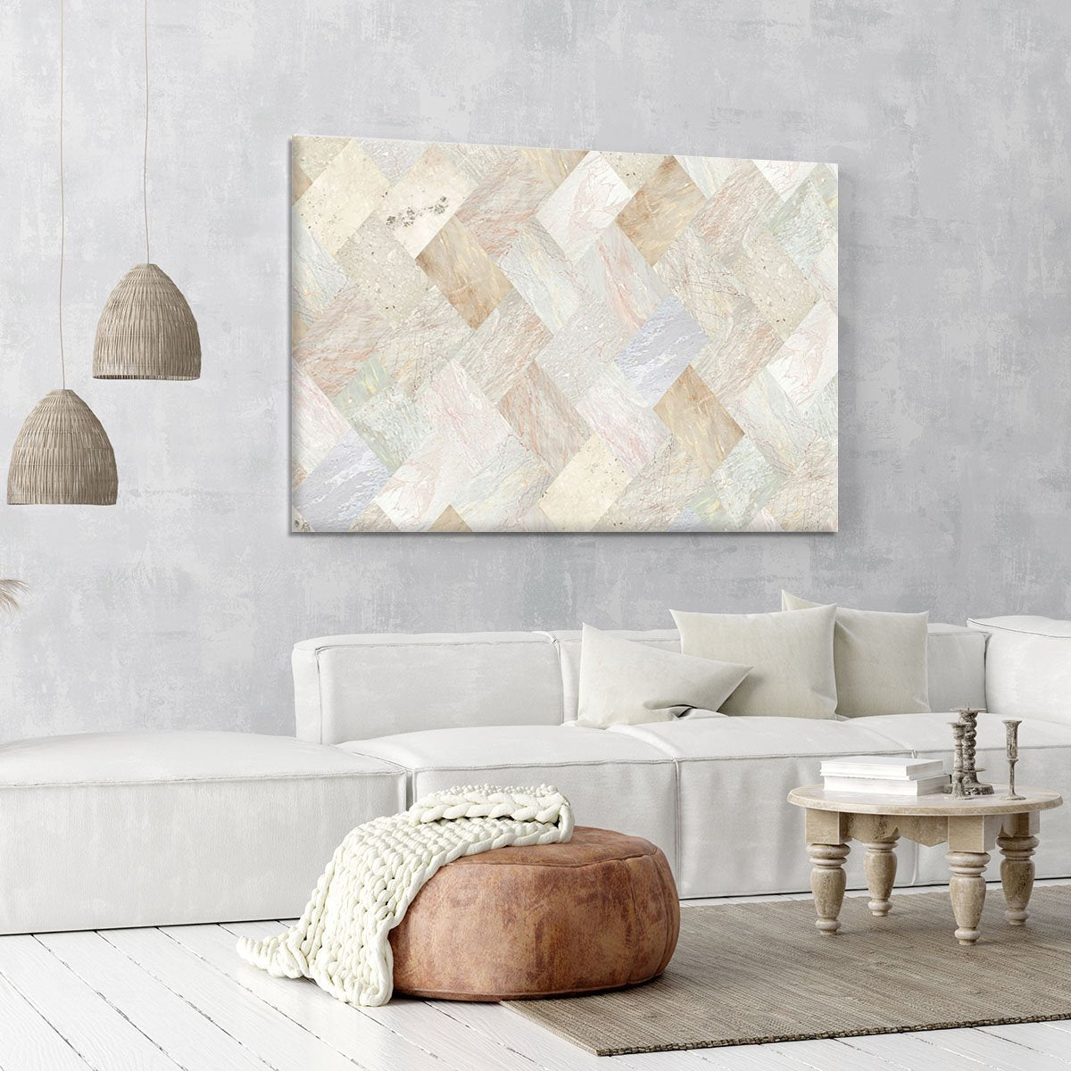 Netural Patterned Marble Canvas Print or Poster
