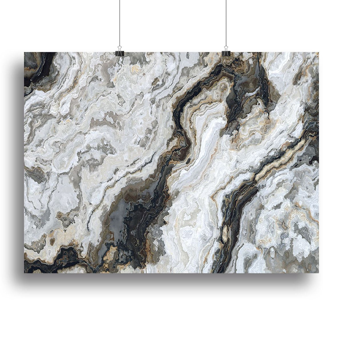 Neutral Coloured Marble Canvas Print or Poster