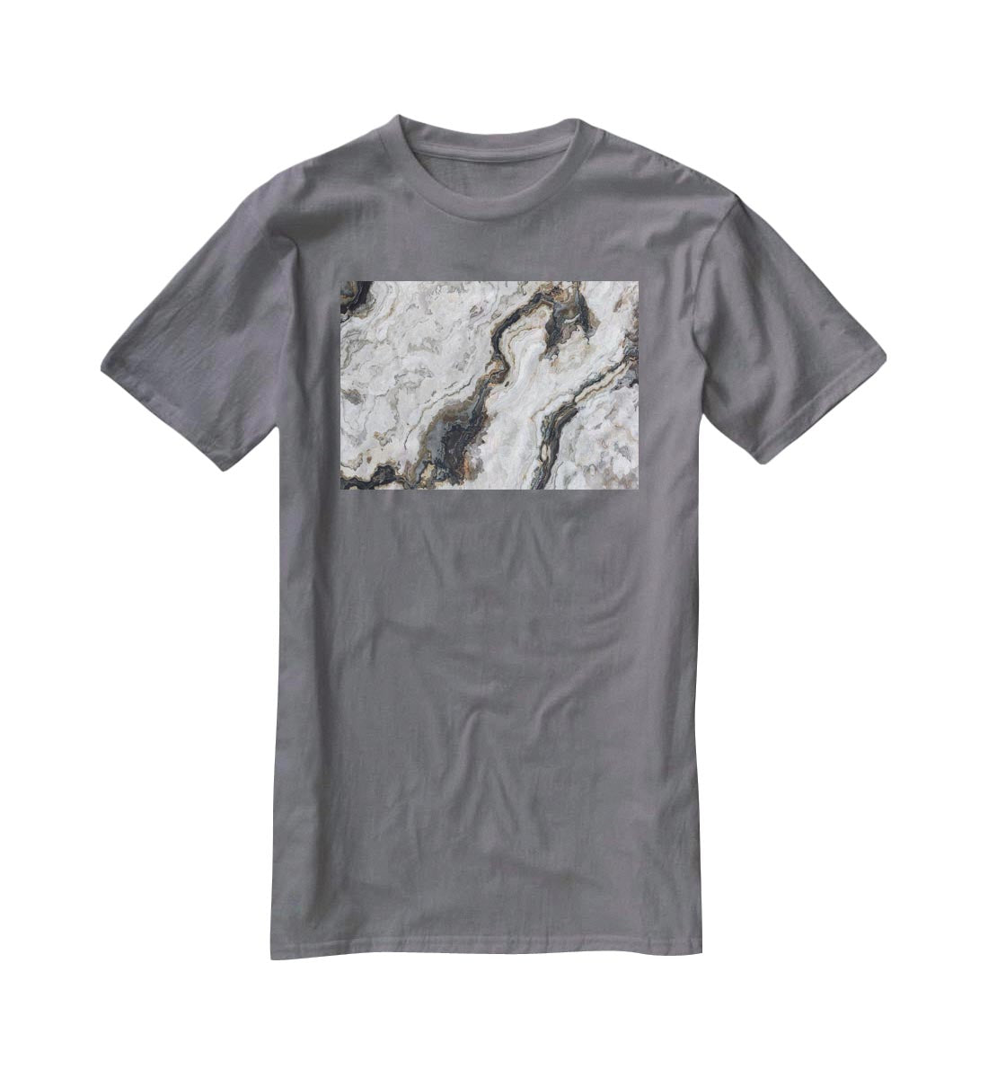 Neutral Coloured Marble T-Shirt - Canvas Art Rocks - 3