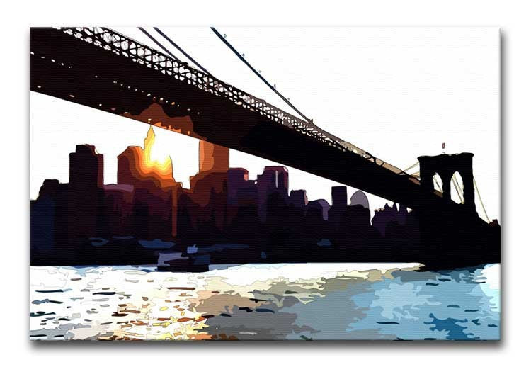 New York Brooklyn Bridge Print - Canvas Art Rocks - 1