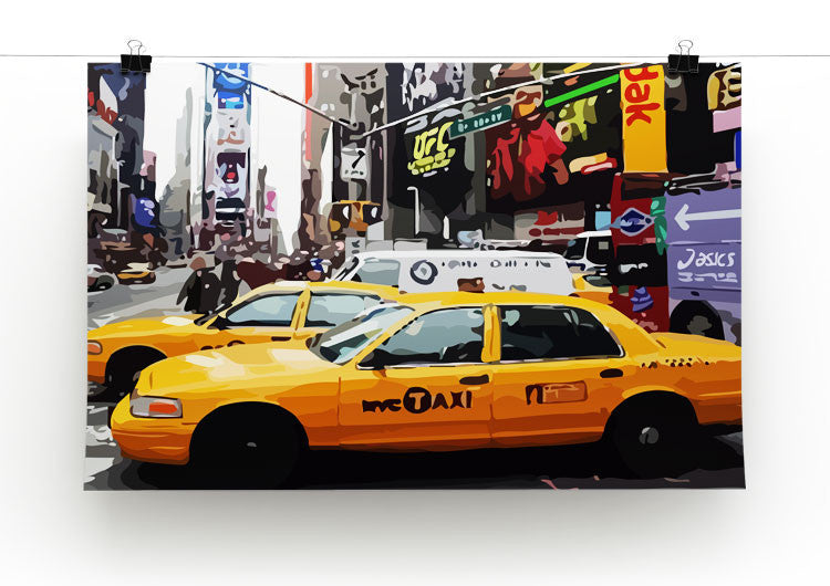 New York Taxis Times Square Print - Canvas Art Rocks - 2
