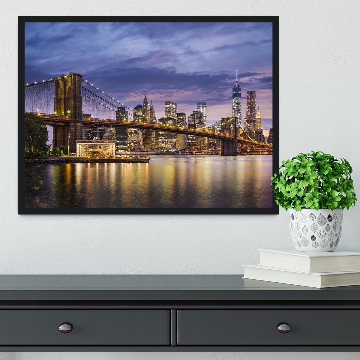 New York City at twilight Framed Print - Canvas Art Rocks - 2