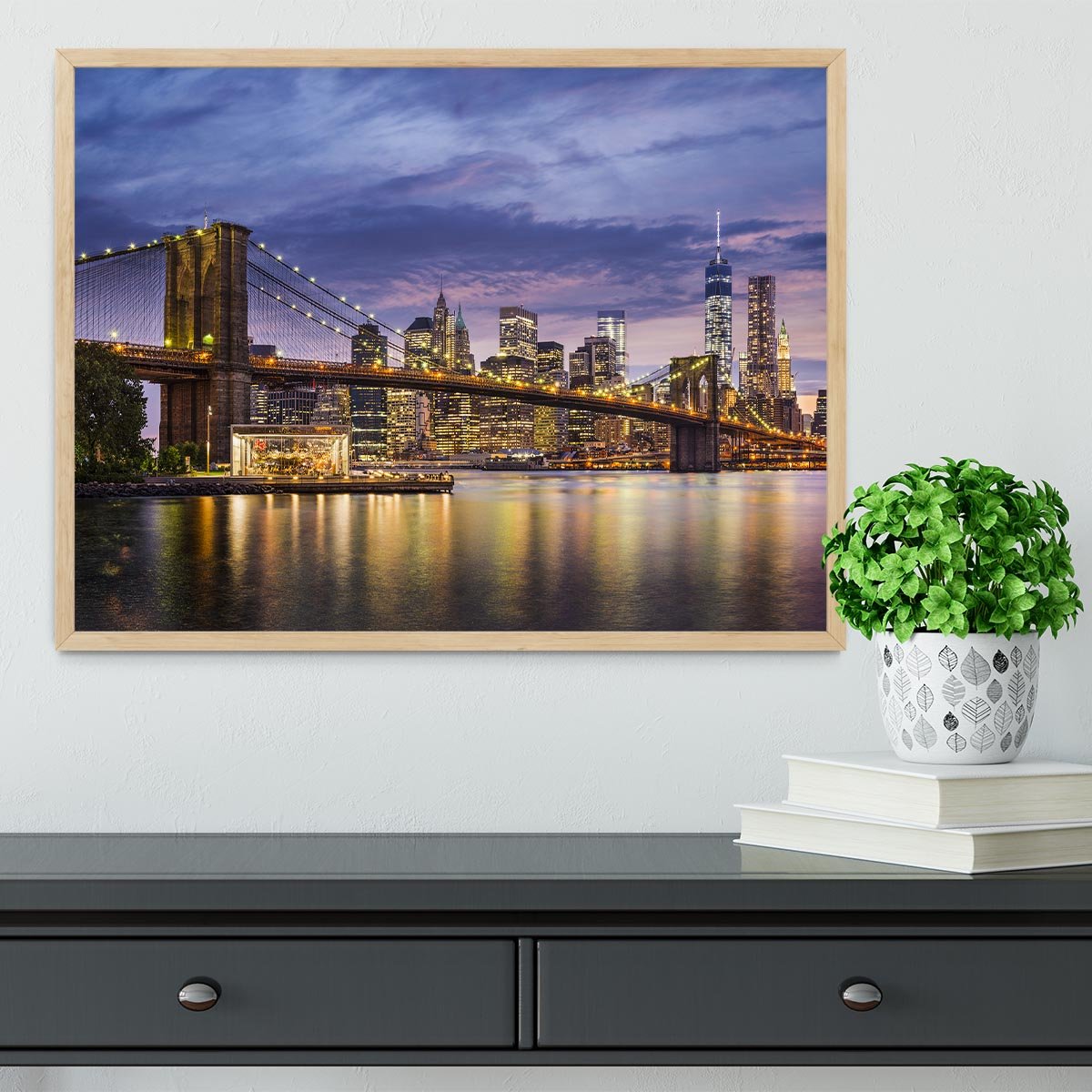 New York City at twilight Framed Print - Canvas Art Rocks - 4