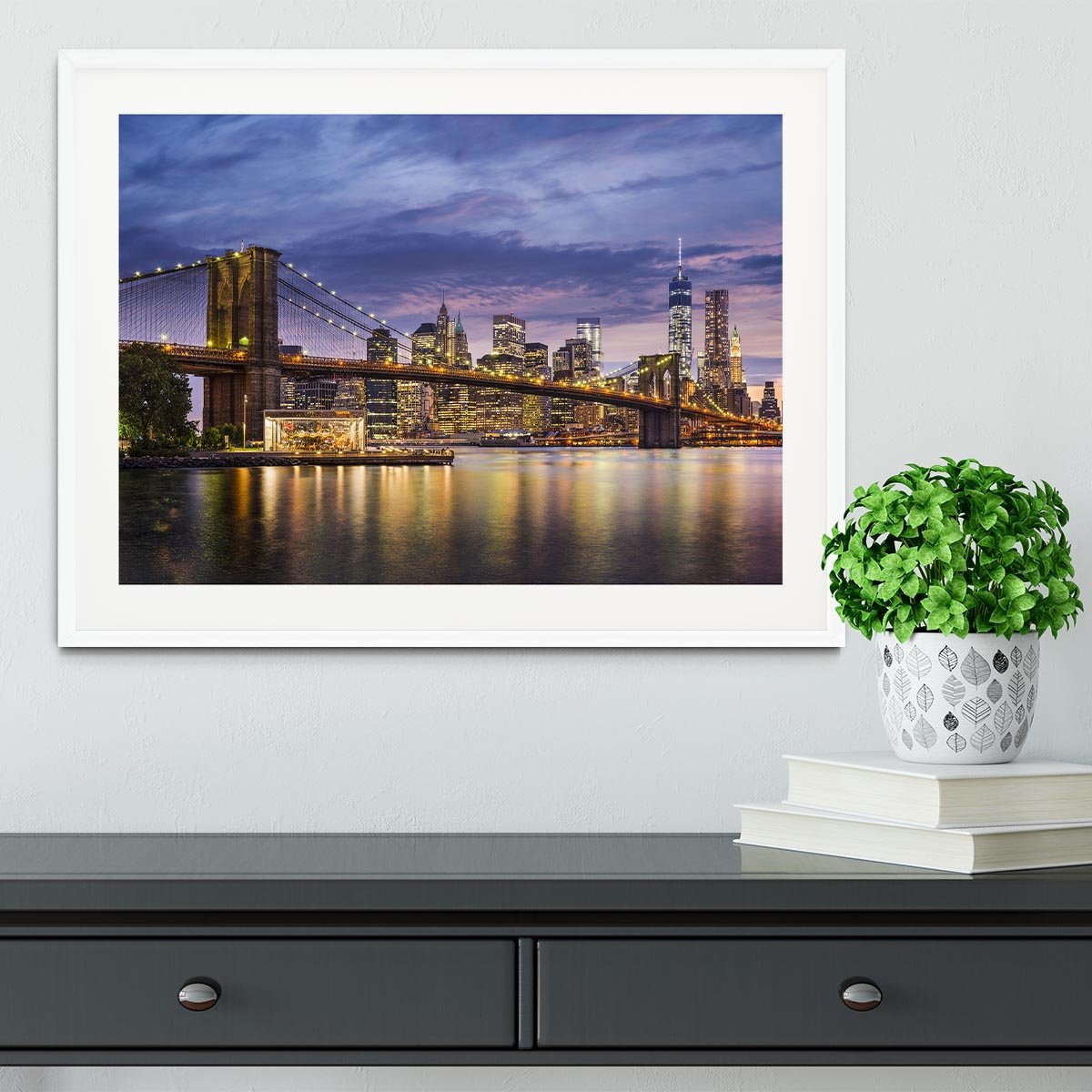 New York City at twilight Framed Print - Canvas Art Rocks - 5