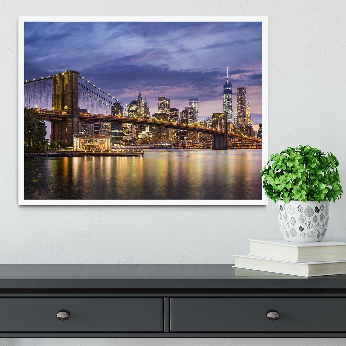 New York City at twilight Framed Print - Canvas Art Rocks -6