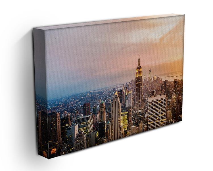 New York City skyline at sunset Canvas Print or Poster - Canvas Art Rocks - 3