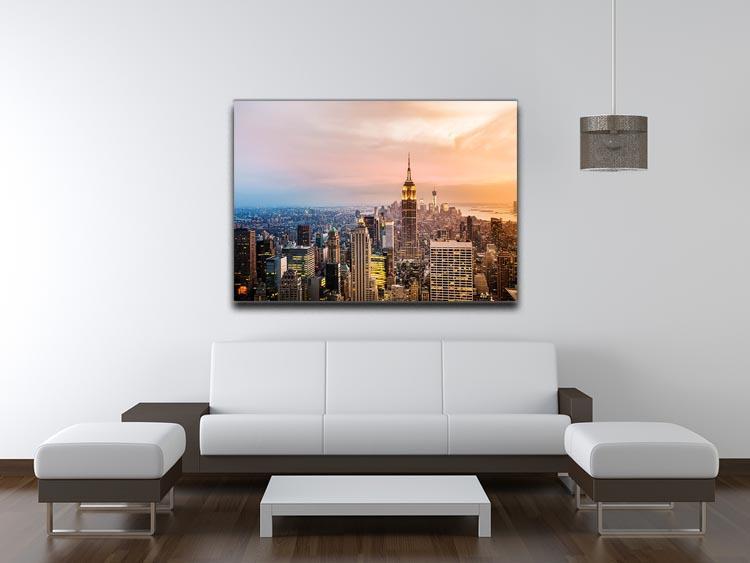 New York City skyline at sunset Canvas Print or Poster - Canvas Art Rocks - 4