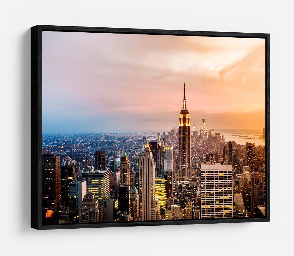 New York City skyline at sunset HD Metal Print