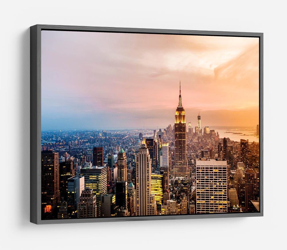 New York City skyline at sunset HD Metal Print