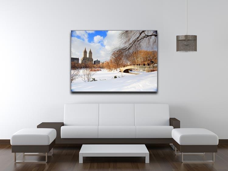 New York Manhattan Central Park panorama winter Canvas Print or Poster - Canvas Art Rocks - 4