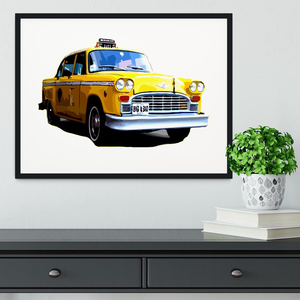 New York Taxi Framed Print - Canvas Art Rocks - 1