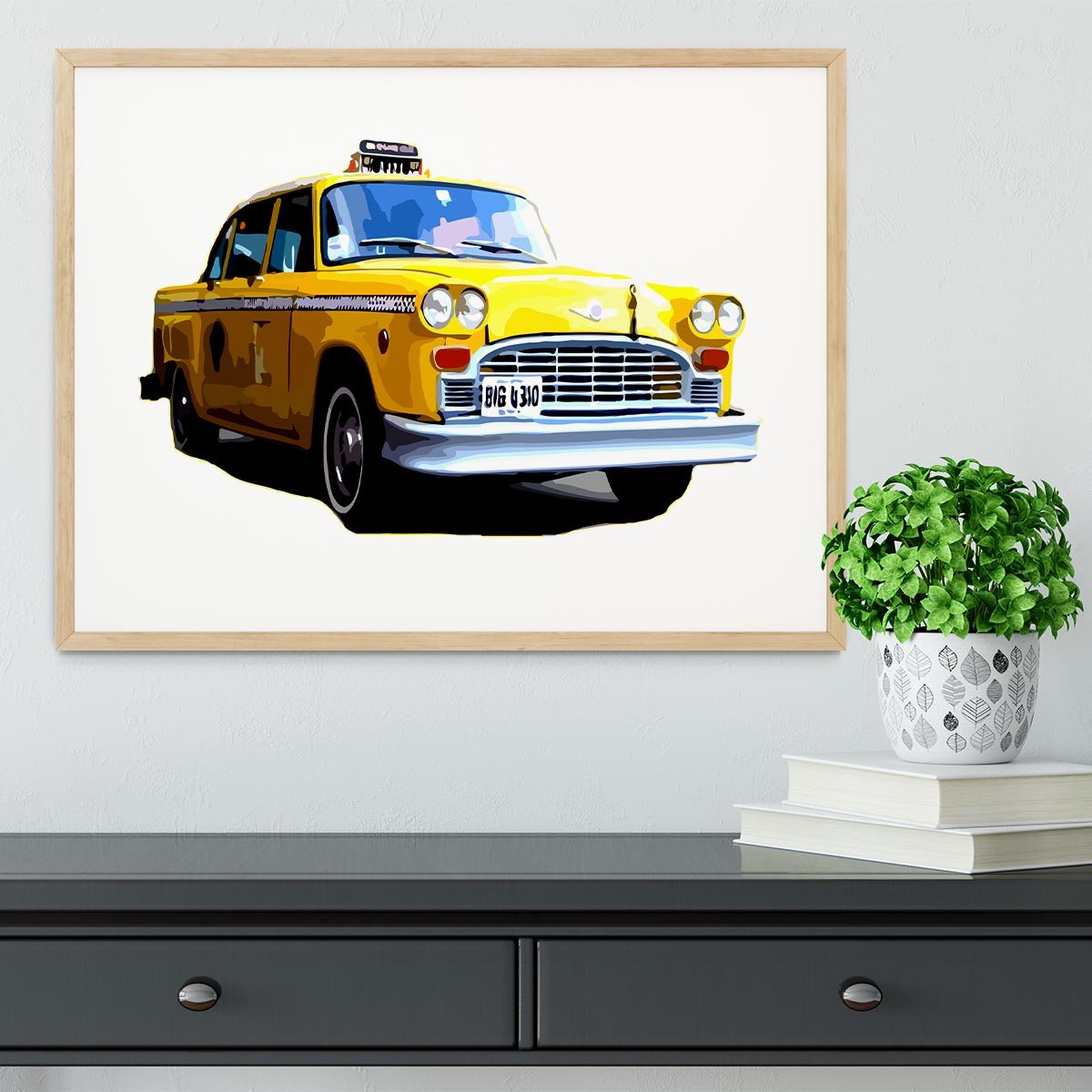 New York Taxi Framed Print - Canvas Art Rocks - 3