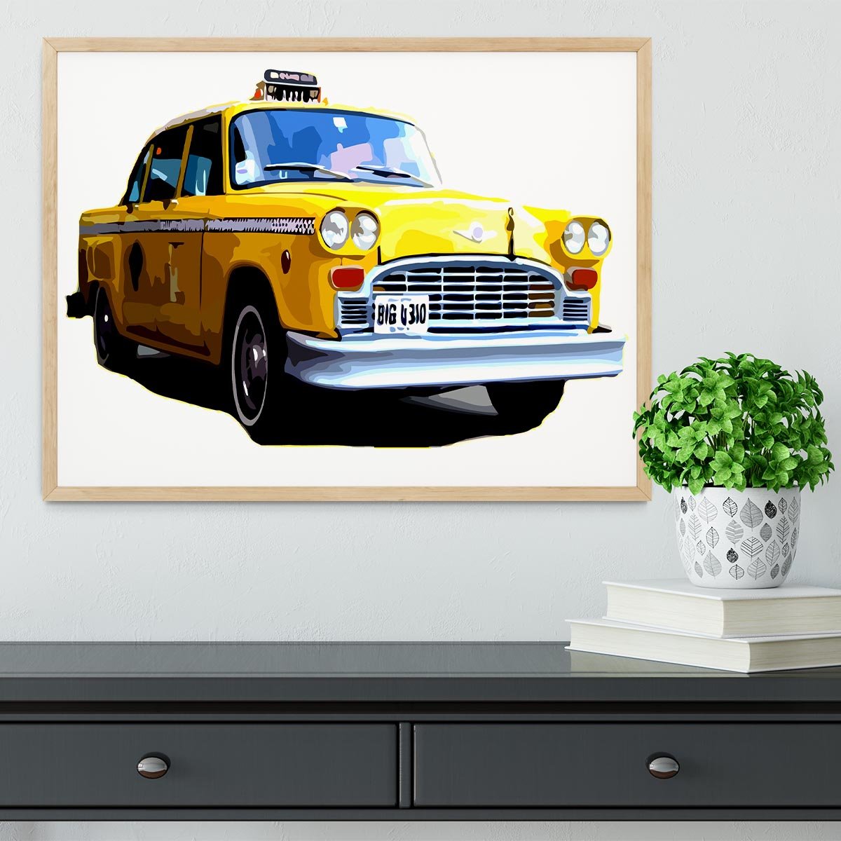 New York Taxi Framed Print - Canvas Art Rocks - 4