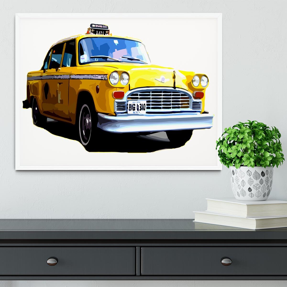 New York Taxi Framed Print - Canvas Art Rocks -6