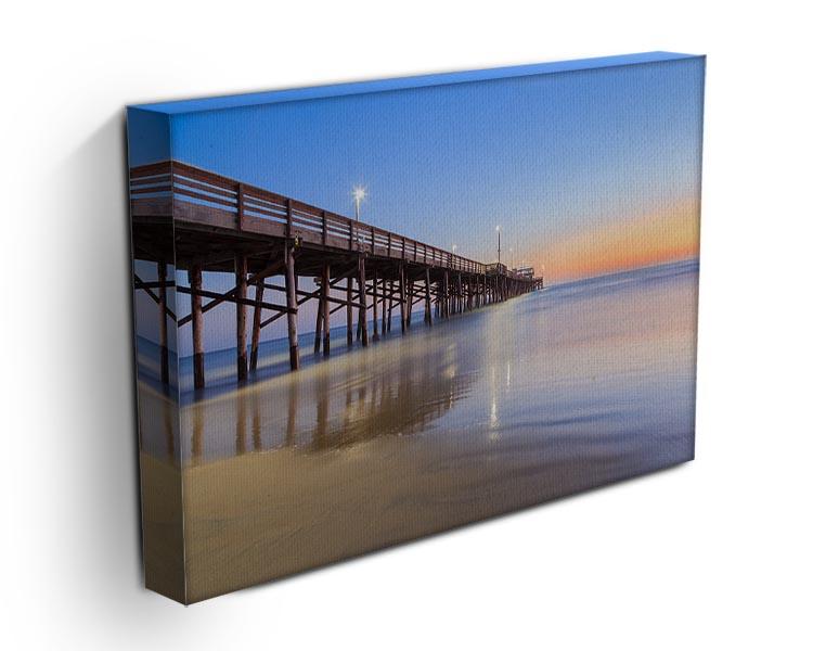 Newport Beach pier after sunset Canvas Print or Poster - Canvas Art Rocks - 3