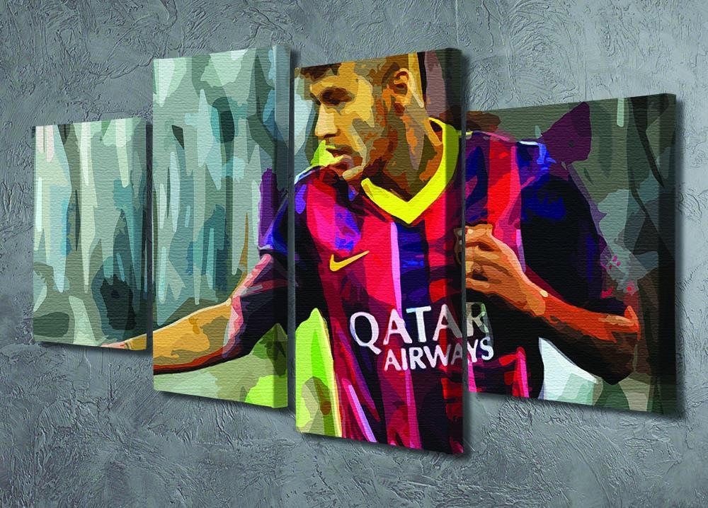 Neymar 4 Split Panel Canvas - Canvas Art Rocks - 2