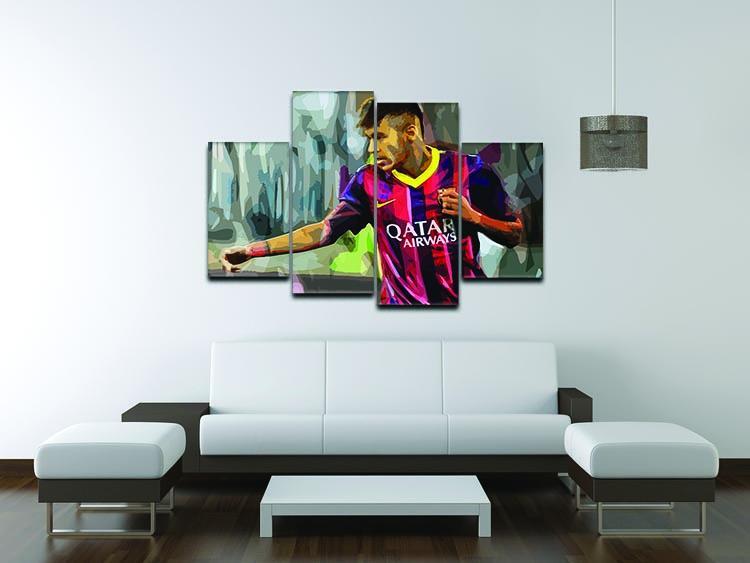 Neymar 4 Split Panel Canvas - Canvas Art Rocks - 3