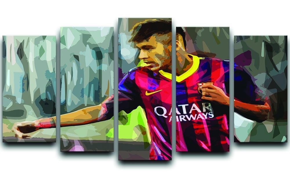 Neymar 5 Split Panel Canvas  - Canvas Art Rocks - 1