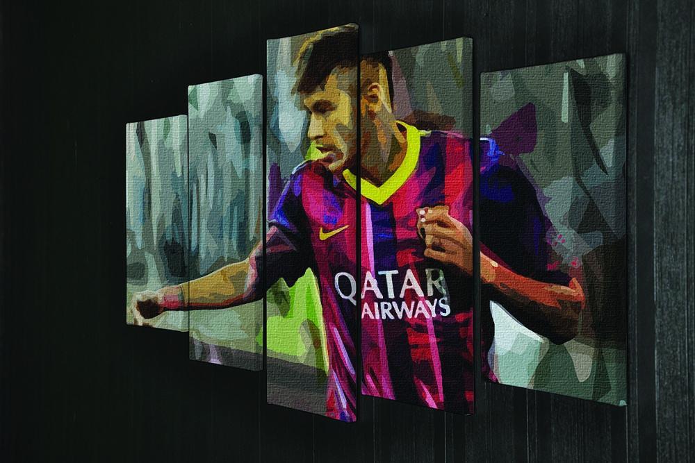 Neymar 5 Split Panel Canvas - Canvas Art Rocks - 2