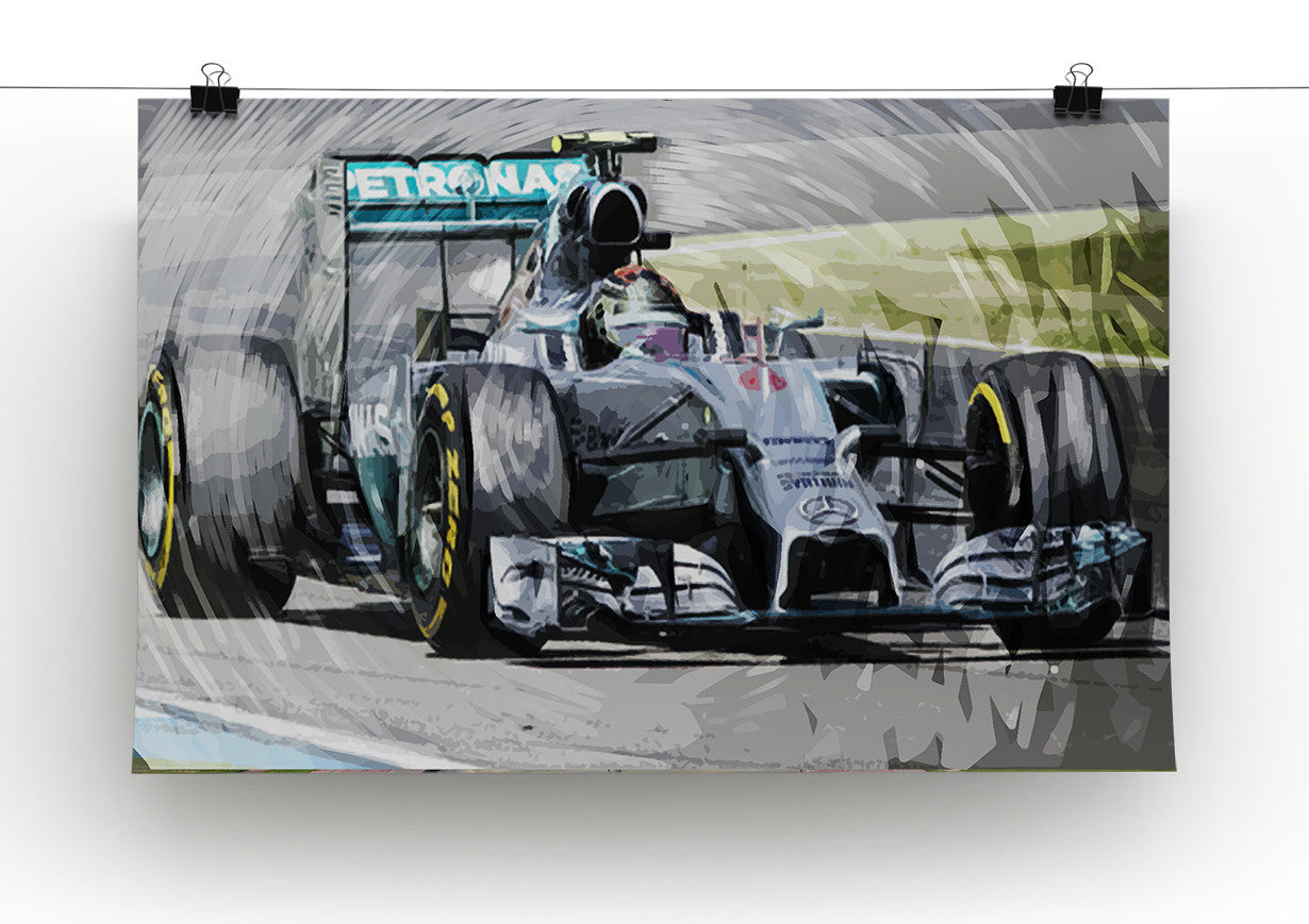 Nico Rosberg Formula 1 Print - Canvas Art Rocks - 2
