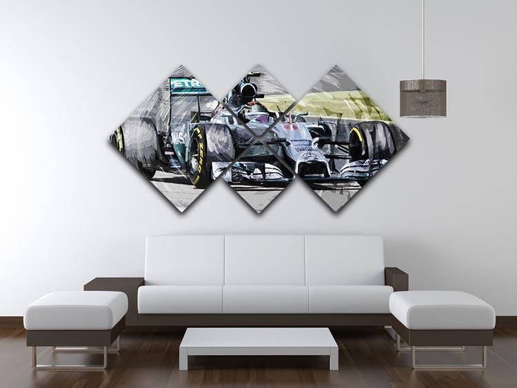 Nico Rosberg Formula 1 4 Square Multi Panel Canvas - Canvas Art Rocks - 3