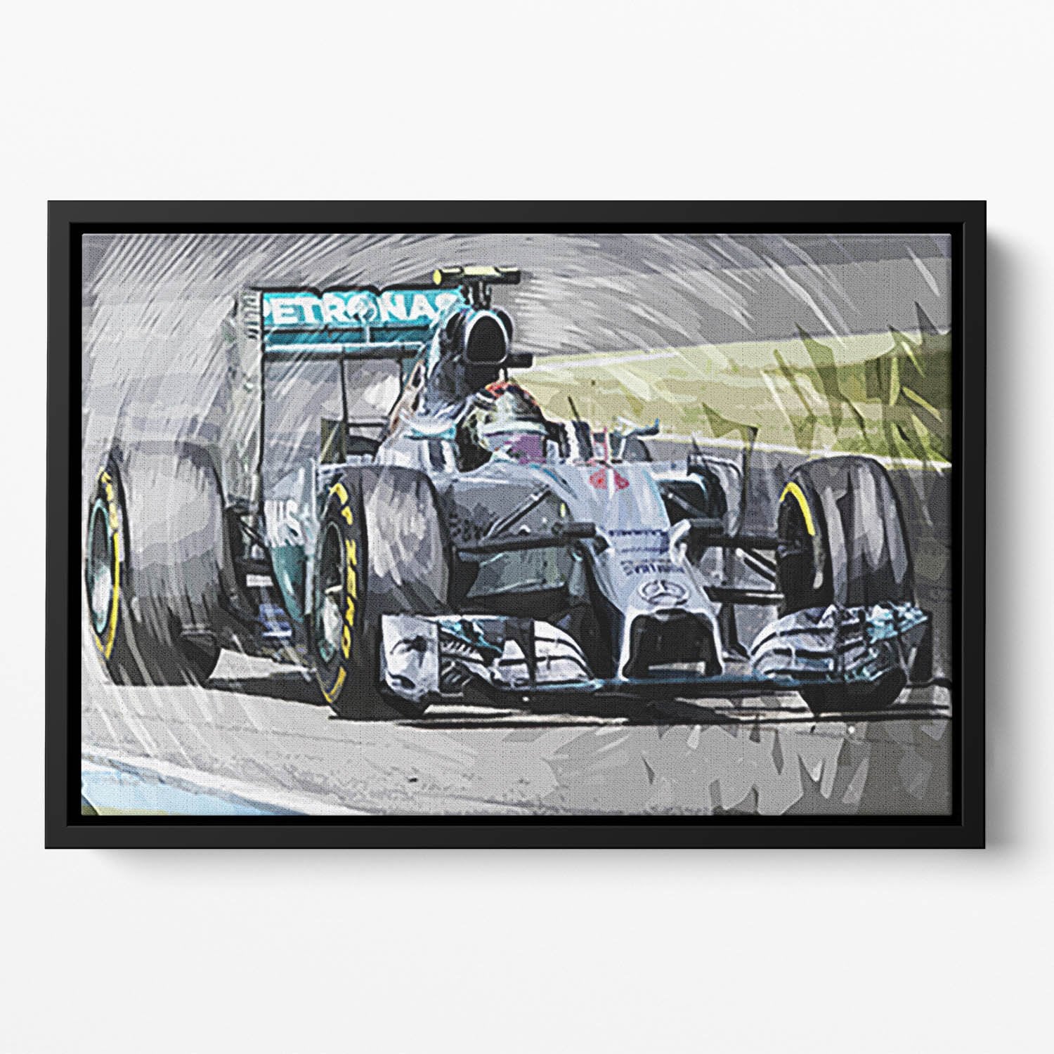 Nico Rosberg Formula 1 Floating Framed Canvas